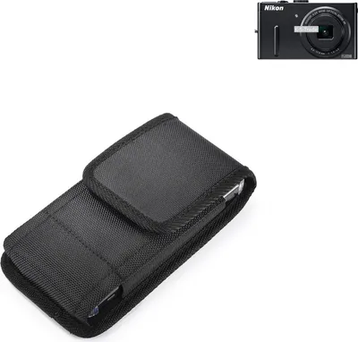 Produktbild von Holster Gürteltasche kompatibel mit Nikon Coolpix P300 Holster Gürtel Tasche wasserabweisend Handy Hülle Schutz Hülle Outdoor schwarz K-S-Trade