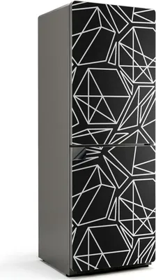 Zdjęcie produktu dla Abstrakcyjny wzór geometryczny - Magnetyczna osłona lodówki - Folia dekoracyjna magnetyczna do kuchni - Magnetyczna dekoracja lodówki - Samoprzylepna tablica magnetyczna - Folia magnetyczna na drzwi lodówki - 70x190 cm
