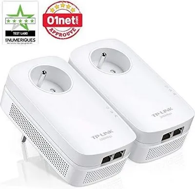 Produktbild von TP-Link AV2000, 2000 Mbit/s, IEEE 1901, IEEE 802.3, IEEE 802.3ab, IEEE 802.3u, Gigabit Ethernet, 1000 Mbit/s, HomePlug AV2, OFDM