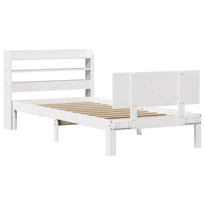 Immagine prodotto di vidaXL Struttura letto con testiera senza materasso bianco 90x200 cm