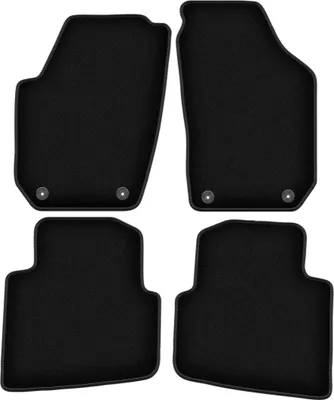 Zdjęcie produktu dla Dywaniki welurowe do Skoda Roomster kombivan (2006-2015) - czarne dywaniki samochodowe BASIC komplet (4 szt.)