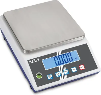 Produktbild von KERN & SOHN IoT-Line Kompakt-Laborwaage, 10 kg, Weiß, Edelstahl, 150 mm, 170 mm, 1,4 kg