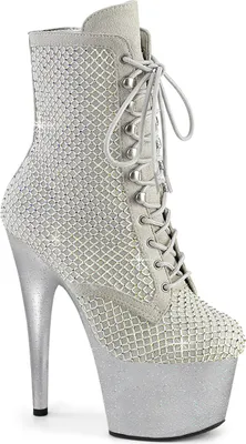 Produktbild von ADORE-1020RM Damen Booties von Pleaser, Silber  , EU 41, US 11