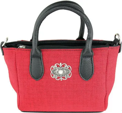 Produktbild von Handtasche "Katrina" mit Metallapplikation | Rot