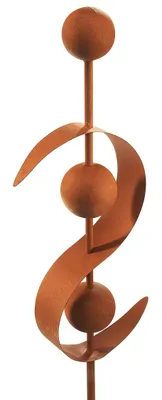 Produktbild von Kobolo Dekostecker Gartenstecker RUSTY WAVE in Rostoptik - Rankstab Natur Beet Zaun Spalier Deko Home Zuhause- braun - Garten Terrasse Eingangsbereich