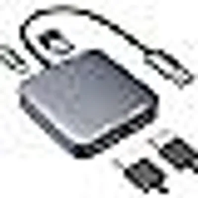 Produktbild von USB 3.0 (USB-A) auf Dual-HDMI Adapter, 4-in-1 mit 2× HDMI 1080p@60Hz, USB-C PD-Strom & USB3.0-Port \u2013 kompatibel mit Windows/macOS/ChromeOS