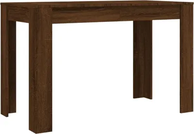 Image de vidaXL Table de salle à manger marron imitation chêne 120x60x76 cm Bois composite