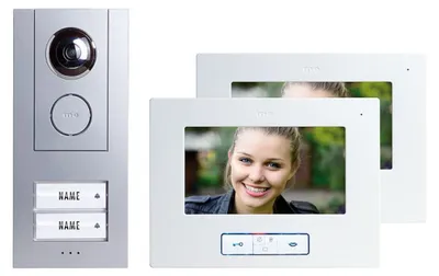 Produktbild von M-E GMBH m-e modern-electronics 41176 Video-Türsprechanlage Kabelgebunden Komplett-Set 2 Familienhau