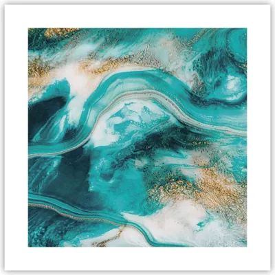 Produktbild von Poster - Poster ohne Rahmen - Wasser Meer Ozean - 40x40 cm - Wand Bild - Wanddeko - Wandbilder - Kunstposter - Wandposter - Bilder - Kunstdruck - Wanddekoration - Wandbild - P2XAC40x40-5108