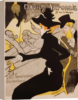 Zdjęcie produktu dla Wydruki na płótnie - Henri Toulouse-Lautrec, Divan Japonais Poster - 70x50 cm