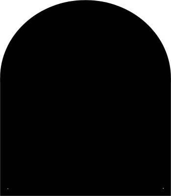 Produktbild von Funkenschutz Stahlbodenplatte Schwarz Halbrund 120 x 100 cm