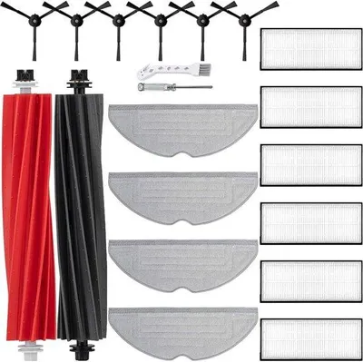 Productafbeelding van Reserveaccessoireset voor Roborock S8/S8+/S8 Plus, 2 hoofdborstels, 6 filters, 4 reinigingsdoeken, 6 zijborstels