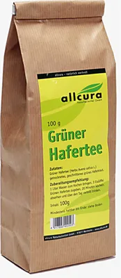Produktbild von allcura Grüner Hafertee, 100 g Tee