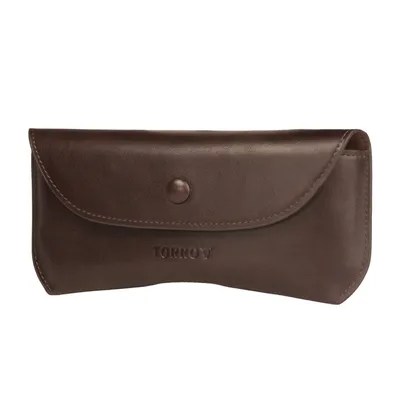 Produktbild von TORRO Leder-Sonnenbrillen-Etui / Brillenetui - Dunkelbraun