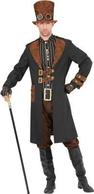 Produktbild von Retro Steampunk Herrenkostüm elegant und komplett - Steam Punk Gothic XL - 54/56
