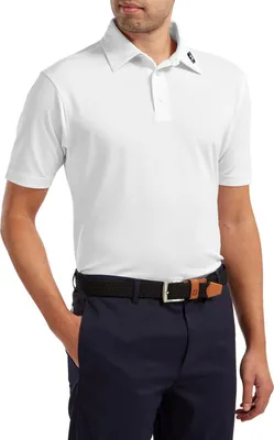Produktbild von Footjoy Stretch-Piqué-Golfpoloshirt für Herren, Weiß