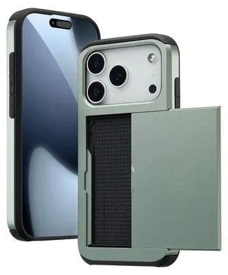 Imagen del producto de Funda Trasera con Ranura para Tarjetas para Apple iPhone 17 Pro - Verde