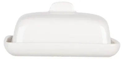 Produktbild von Clayre & Eef Butterdose 9x7x7 cm Weiß Keramik