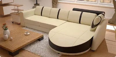 Produktbild von Ecksofa Leder Polster Textil Garnitur