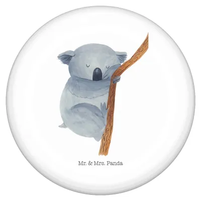 Produktbild von Mr. & Mrs. Panda Badge Koalabär - Weiß - Geschenk, Button, Träumen, Pin, Traumland, Reversnadel, Lustige Sprüche, Anstecker, schlafen, Plakette, Schlafzimmer, Bär, Koala