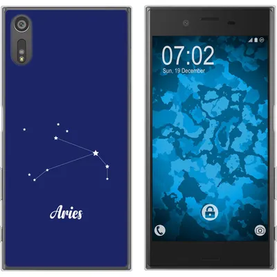 Produktbild von PhoneNatic Case kompatibel mit Sony Xperia XZs Silikon-Hülle SternzeichenAries M11
