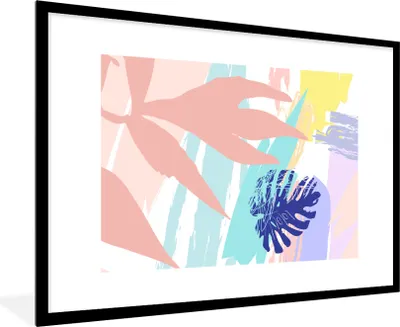 Produktbild von MuchoWow® Gerahmtes Poster Sommer - Strand - Farbe 90x60 cm - Poster mit Schwarzem Bilderrahmen Wandposter Rahmen Foto Bilder - Wanddekoration - Fotos