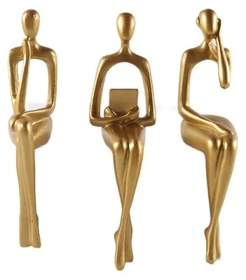 Produktbild von Set von 3 Abstrakten Harzfiguren