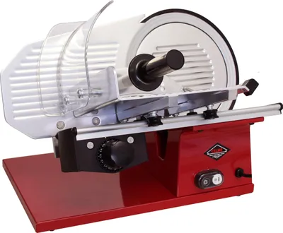 Produktbild von Celme - EVOLUTION PRO 250 Aufschnittmaschine - Antihaftbeschichteter Stahl - 250 mm Klinge - 40×55×40 cm - Elegantes Design und Zuverlässigkeit - ROT