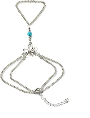 Produktbild von Handschmuck Armband Handkette Miniblings indisch Boho orientalisch türkis Kettchen