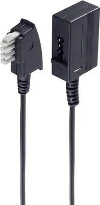 Produktbild von shiverpeaks ®-BASIC-S--Telefonverlängerung, TAE N-Stecker auf TAE N-Kupplung, 4-adrig, 10m (BS70220)