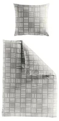 Produktbild von Bettwäsche Mako-Satin, 100% Baumwolle, beige 135x200 + 80x80 cm, mit Reißverschluss, 1 Bettbezug und 1 Kissenbezug