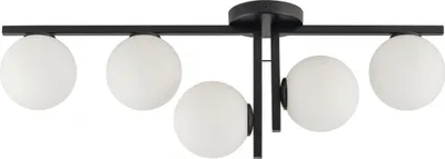 Zdjęcie produktu dla Lampa sufitowa Andy czarno-biała 5xG9x12W szkło wym:28x82x14cm IP20 Sigma Lighting