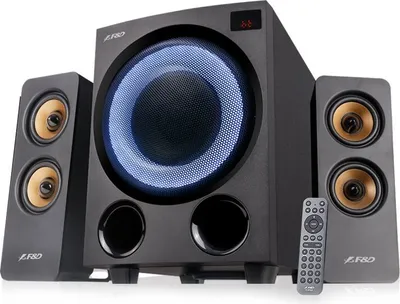 Image de FENDA F&D speakers F770X/ 2.1/ 76W/ black with RGB/ BT5.0/ FM radio/ USB playback/ optical input/ remote control