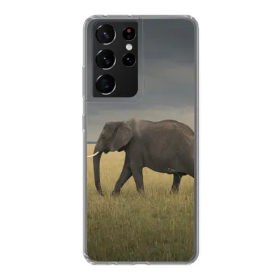 Produktbild von MuchoWow® Handyhülle Schutzhülle Hülle für Samsung Galaxy S21 Ultra Elefant - Savanne - Tiere - Natur Silikon Softcase Handy Hülle - Mobiltelefon