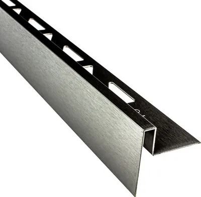 Produktbild von Edelstahl Stufenprofil Treppenprofil Fliesenleiste Treppen V2A L2,5m H10mm gebürstet