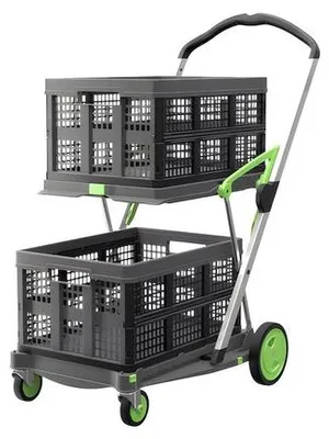Produktbild von Famanu Einkaufstrolley mit Rädern - Faltbar - Abnehmbare Einkaufstasche