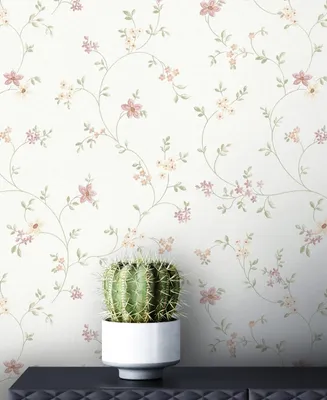 Produktbild von NEWROOM Tapete Weiß Vliestapete Blumen - Blumentapete Floral Bunt  Blätter Zweige  Romantisch