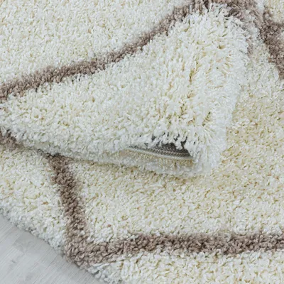 Produktbild von Alvor Shaggy teppich hochflor läufer 80x250cm creme