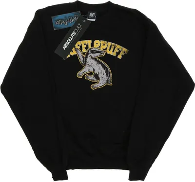 Image de Harry Potter - Sweat-shirt "Hufflepuff" pour femme BI6629 (S) (Noir)