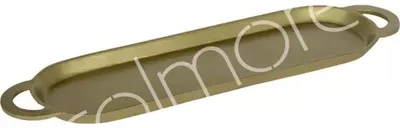 Productafbeelding van Tablett, ovaal, aluminium, ruw/nieuwbrons, 59x16x3