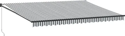 Produktbild von vidaXL Markise Einziehbar Anthrazit und Weiß 5x3 m Stoff und Aluminium