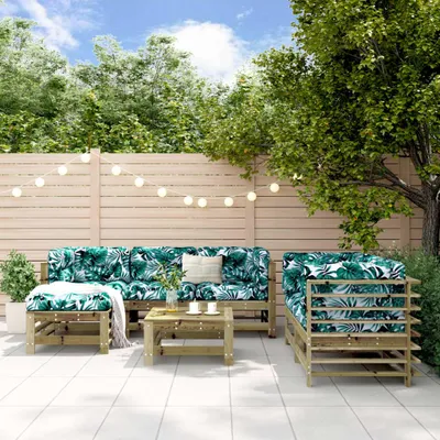 Immagine prodotto di set 7 pezzi da giardino in legno di pino impregnato