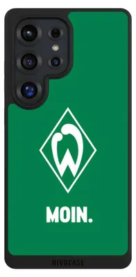 Produktbild von NIVOCASE Handyhülle für Samsung Galaxy S25 Ultra  Hülle NIVOpure Case Schwarz Moin Offizielles Lizenzprodukt SV Werder Bremen