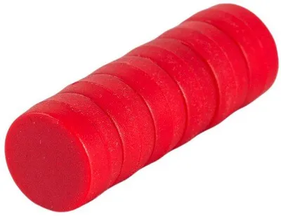 Image de Aimants néodyme puissants, rouges, 12 x 6 mm, petits aimants de bureau