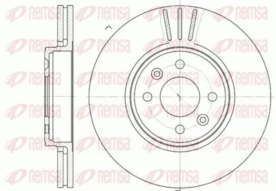 Produktbild von 2x REMSA Bremsscheibe 6583.10 vorne für RENAULT CLIO II (BB0/1/2_ CB0/1/2_)