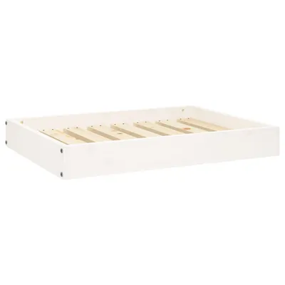 Obrázek produktu pro vidaXL Pelíšek pro psy bílý 71,5x54x9 cm Masivní borovicové dřevo