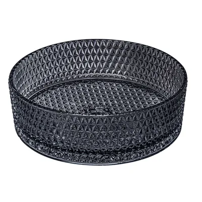 Produktbild von doporro waschbecken Aufsatzwaschbecken Glaswaschbecken BxTxH: 39x39x12cm in Grau Glas Waschplatz Handwaschbecken Waschtisch Minerva07