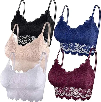 Produktbild von Spitzen Gepolstert (5 Farben, 5-tlg) für Damen und Mädchen - M