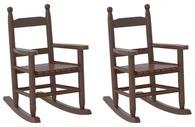 Produktbild von Set mit 2 Holz-Schaukelstühlen für Kinder