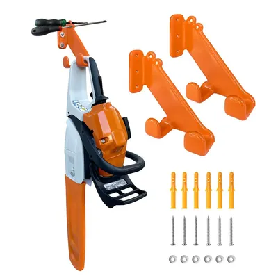 Produktbild von 2er Set Kettensägen Wandhalter, Schwerlast Halterung für Garage & Werkstatt, Kettensägen Aufhängung für Motorsägen